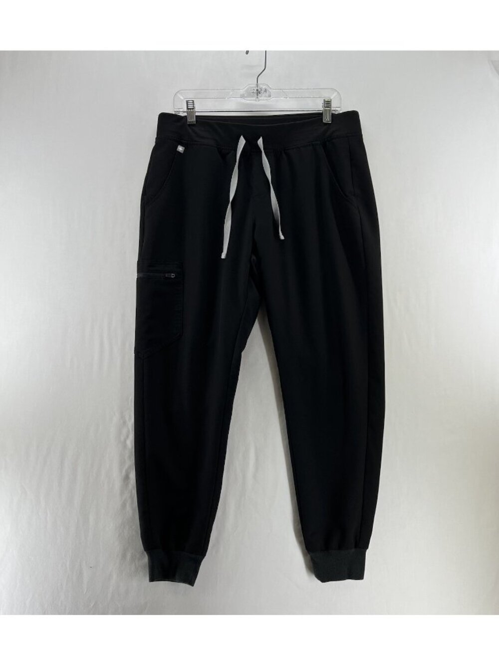 FIGS Zamora Jogger Scrub Pants Women’s Size L Medical Care Cargo Pockets Black